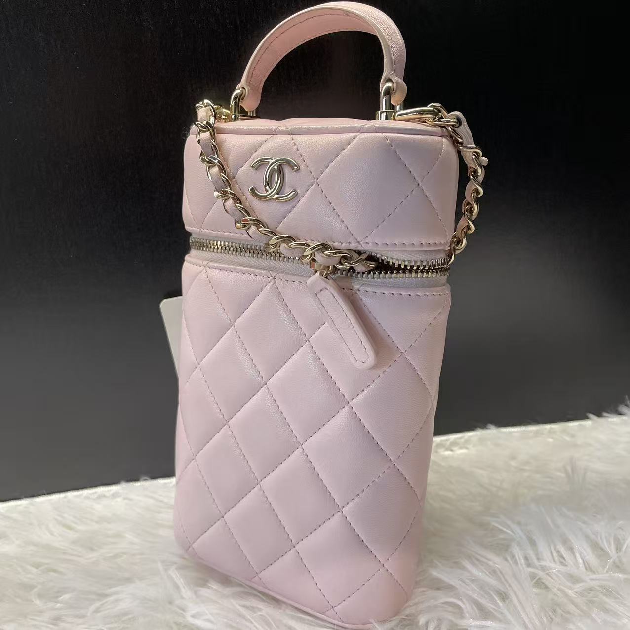 (Preowned) CHANEL Chain leather shoulder crossbody bag, mobile phone bag