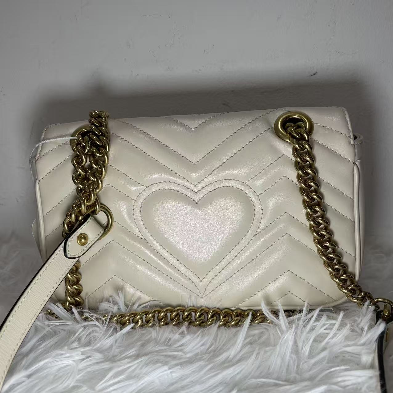 (Preowned) GUCCI GG Marmont GM White