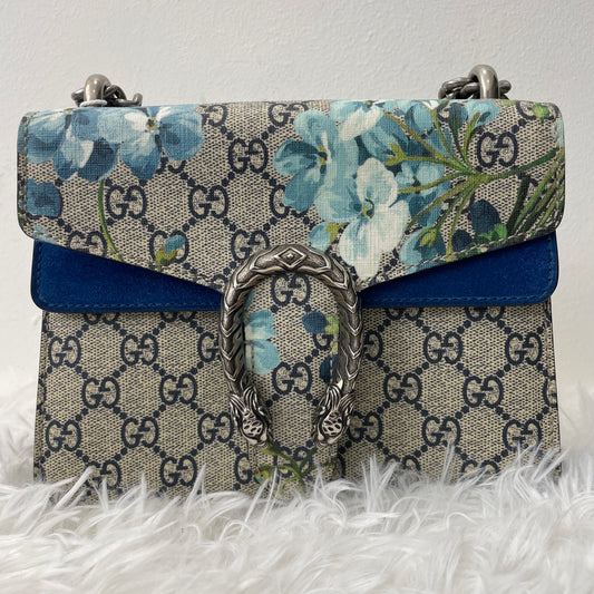 (Preowned) GUCCI Dionysus GG Blooms Mini Beige/Blue