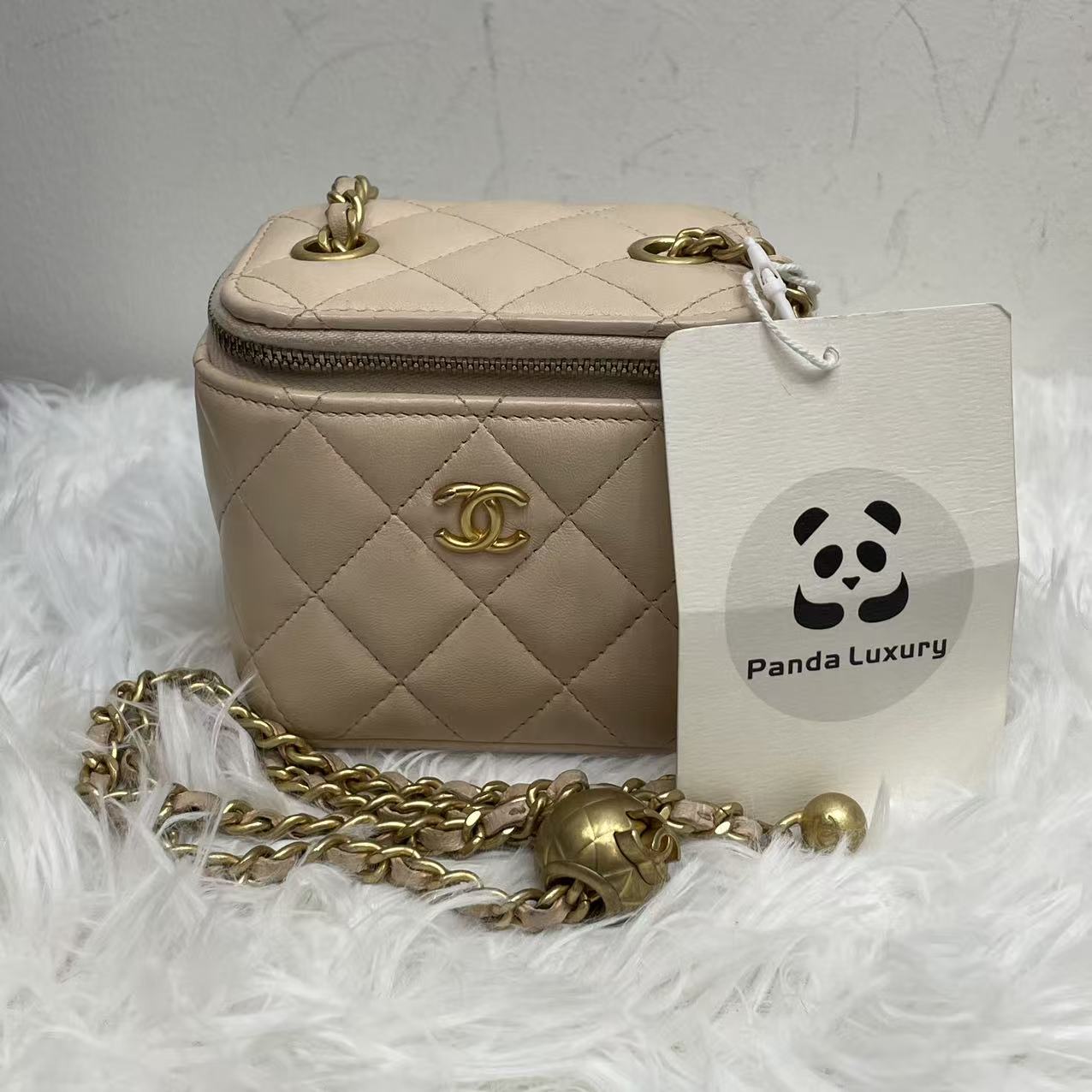 (Preowned) CHANEL Golden Ball Small Box Sheepskin Chain Bag Single Shoulder Crossbody Bag