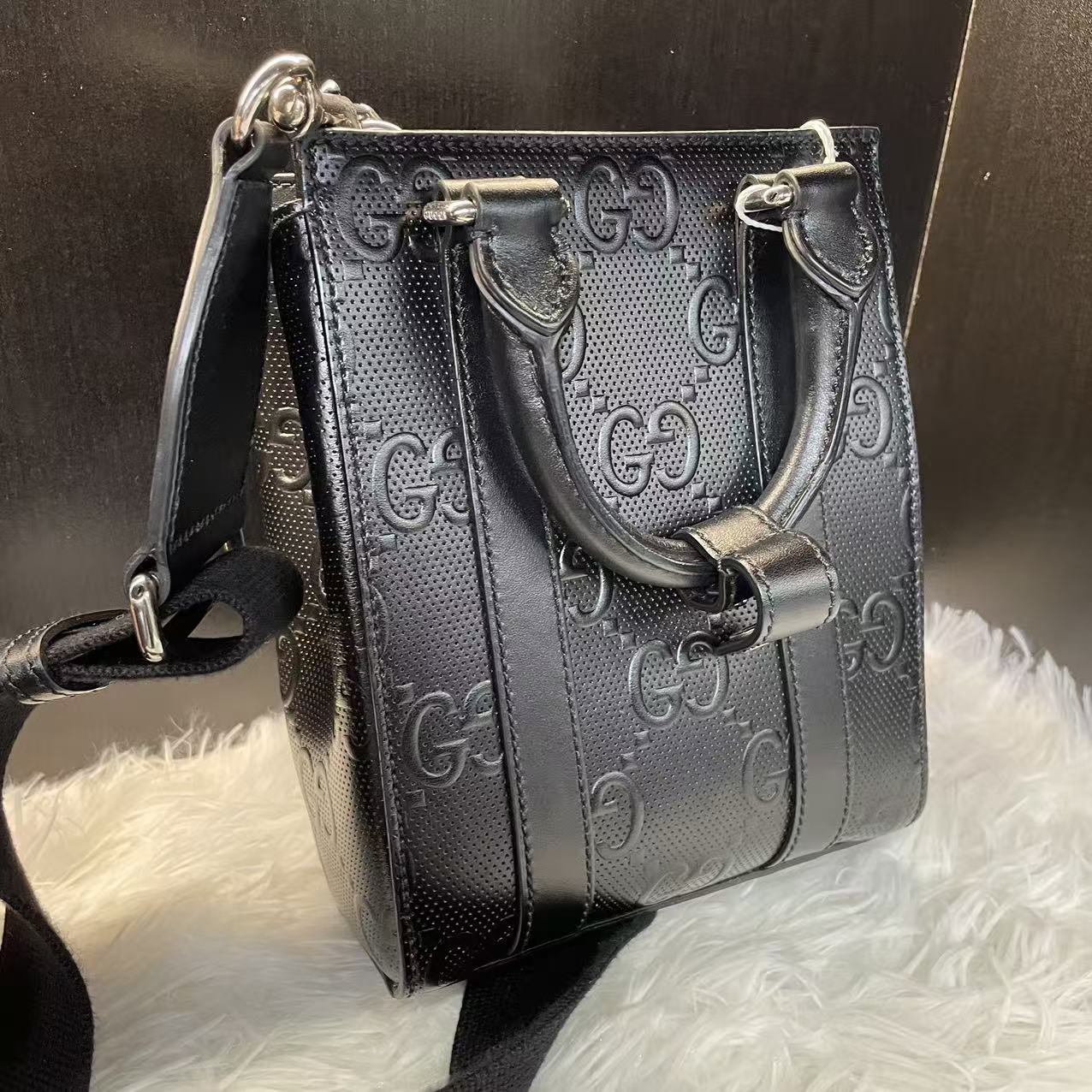 (Preowned) GUCCI Logo Tote Mini Men’s Black