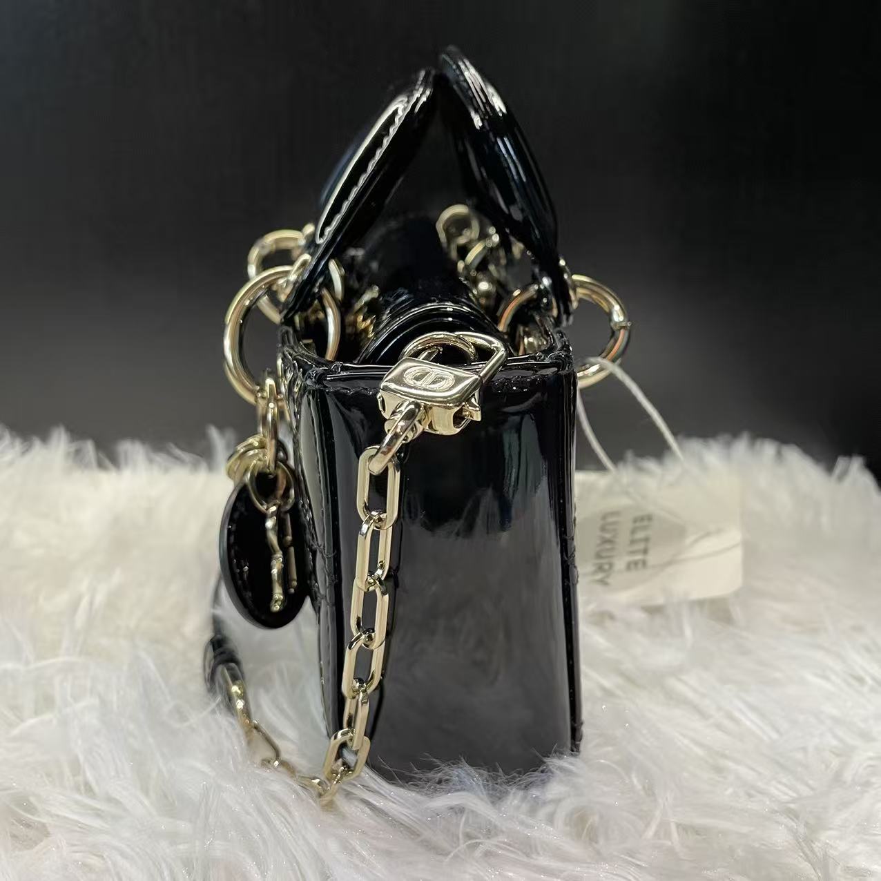 (Preowned) DIOR Lady D-JOY Supermini BLACK