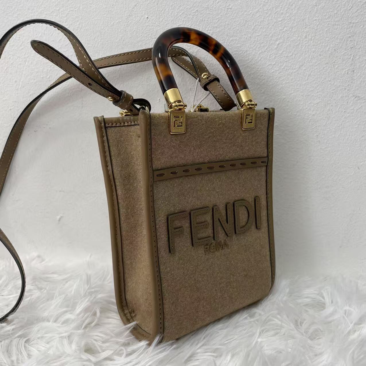 (Preowned) Fendi Sunshine Logo Tote MINI