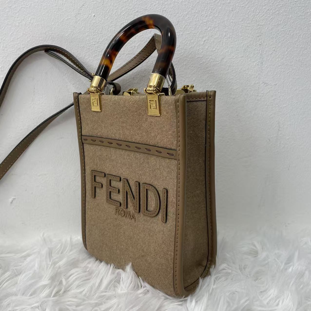 (Preowned) Fendi Sunshine Logo Tote MINI