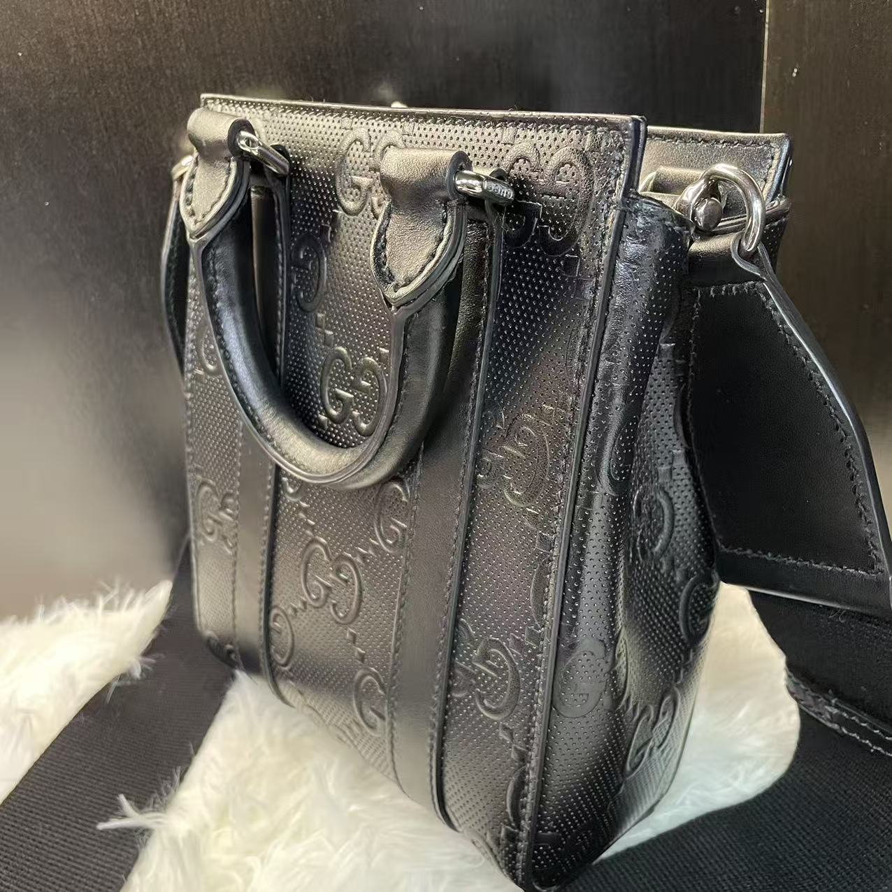 (Preowned) GUCCI Logo Tote Mini Men’s Black