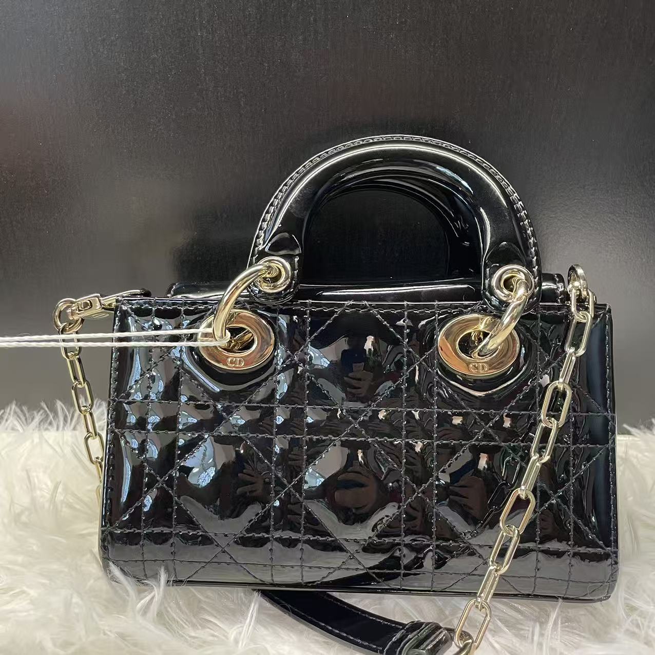 (Preowned) DIOR Lady D-JOY Supermini BLACK