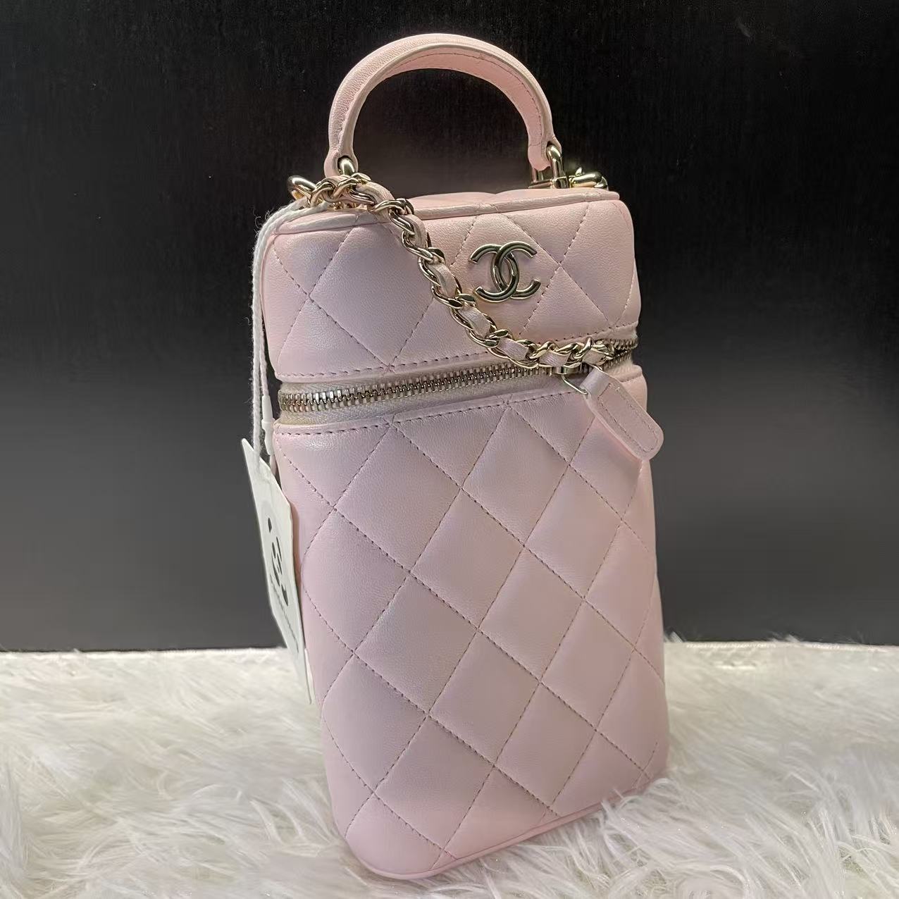 (Preowned) CHANEL Chain leather shoulder crossbody bag, mobile phone bag