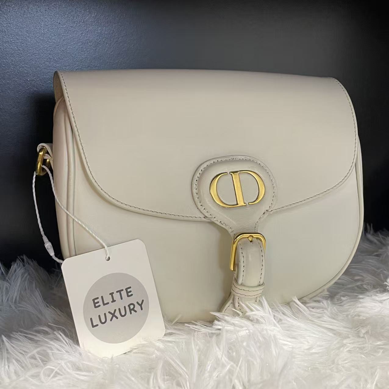 (Preowned) DIOR Bobby MM White