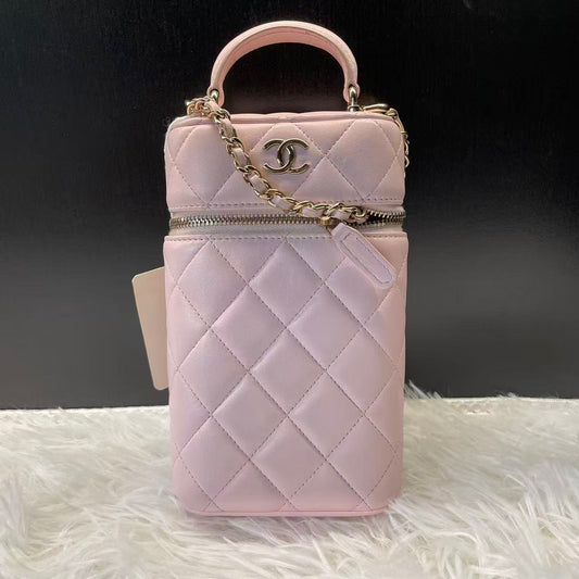 (Preowned) CHANEL Chain leather shoulder crossbody bag, mobile phone bag
