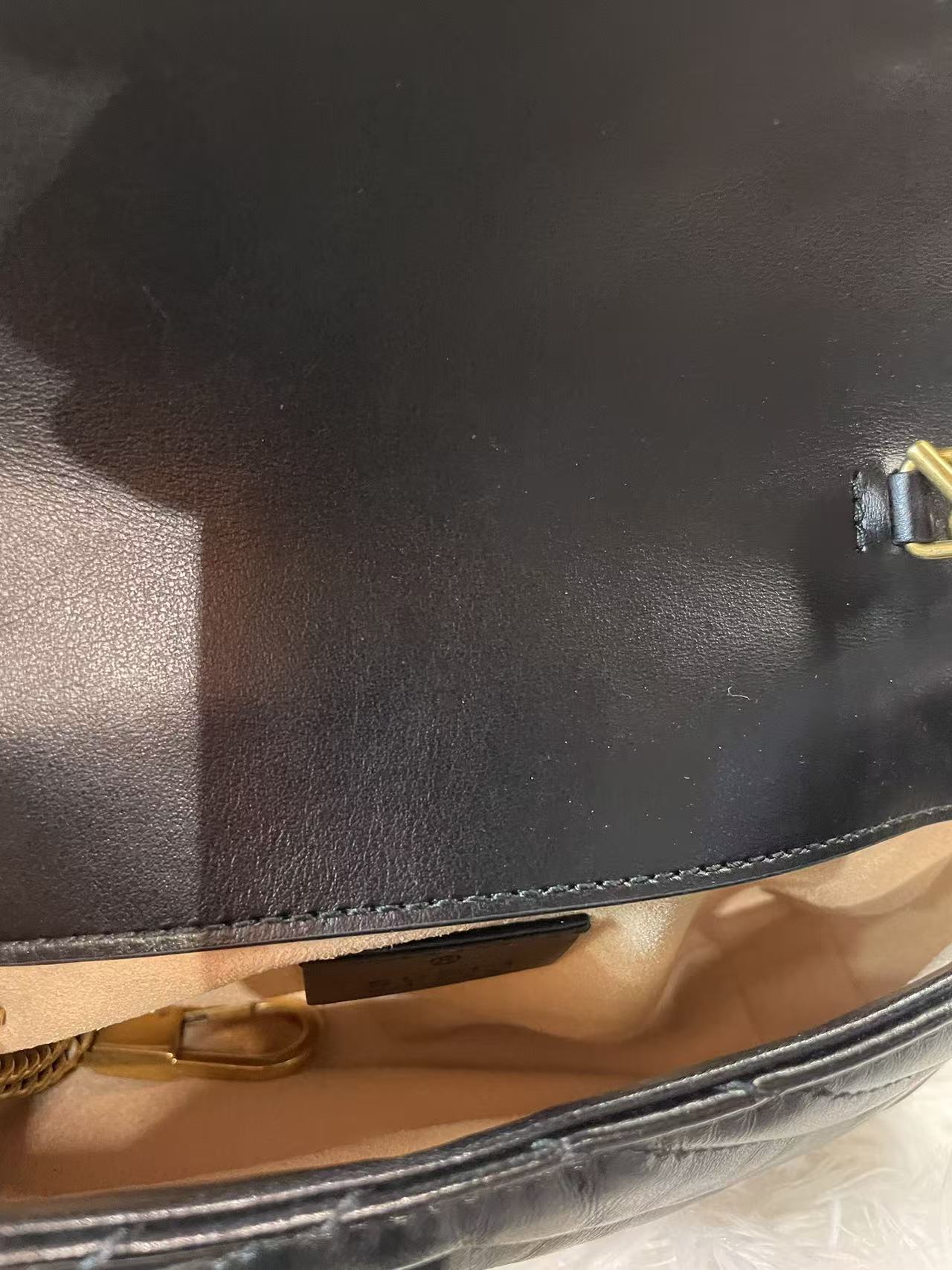 (Preowned) GUCCI GG Marmont Supermini Black