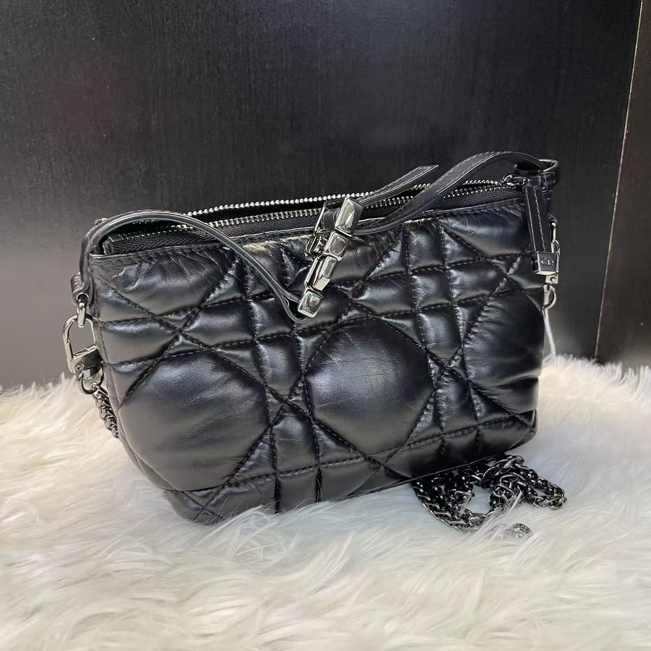 (Preowned) DIOR Travel Nomad PM Black silver