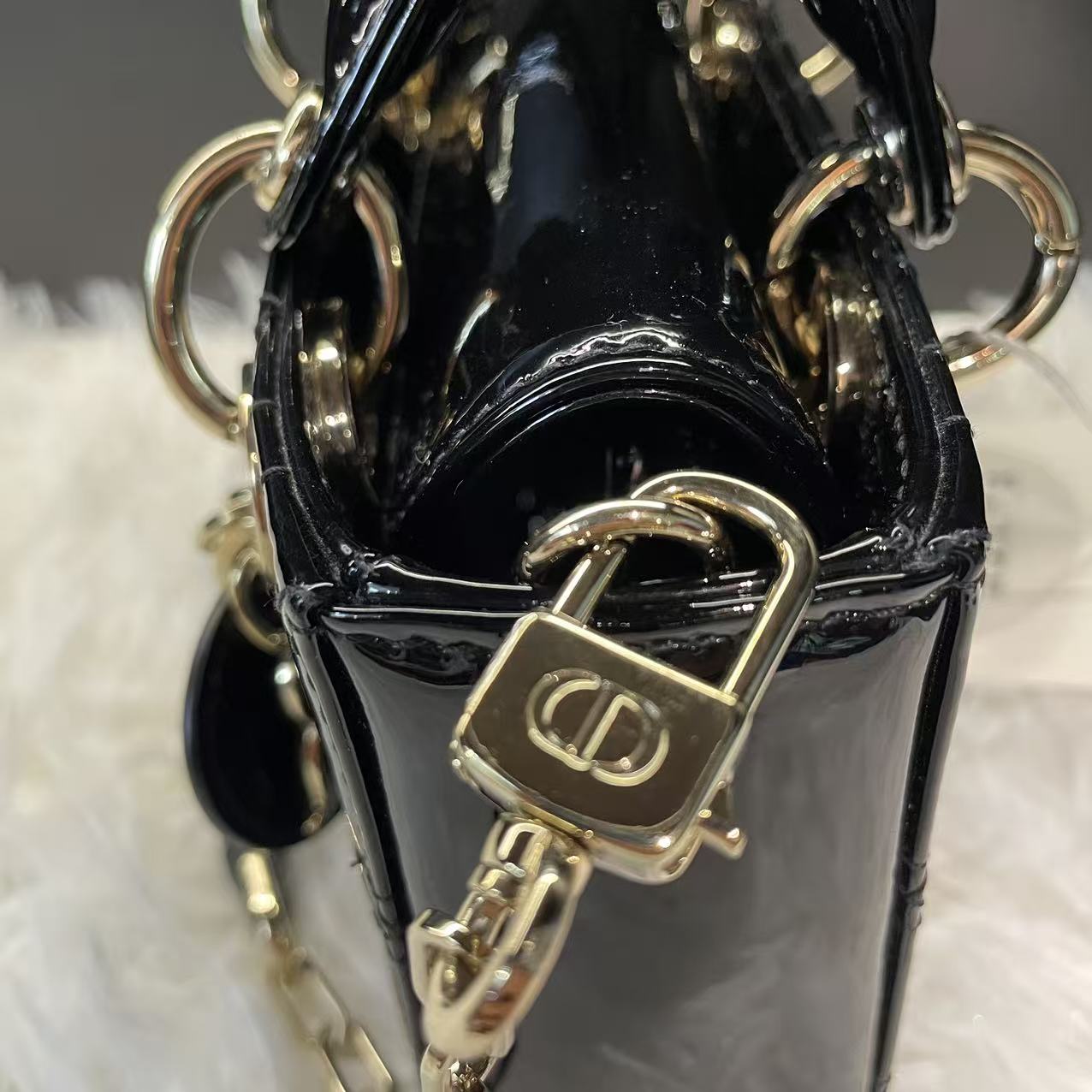 (Preowned) DIOR Lady D-JOY Supermini BLACK