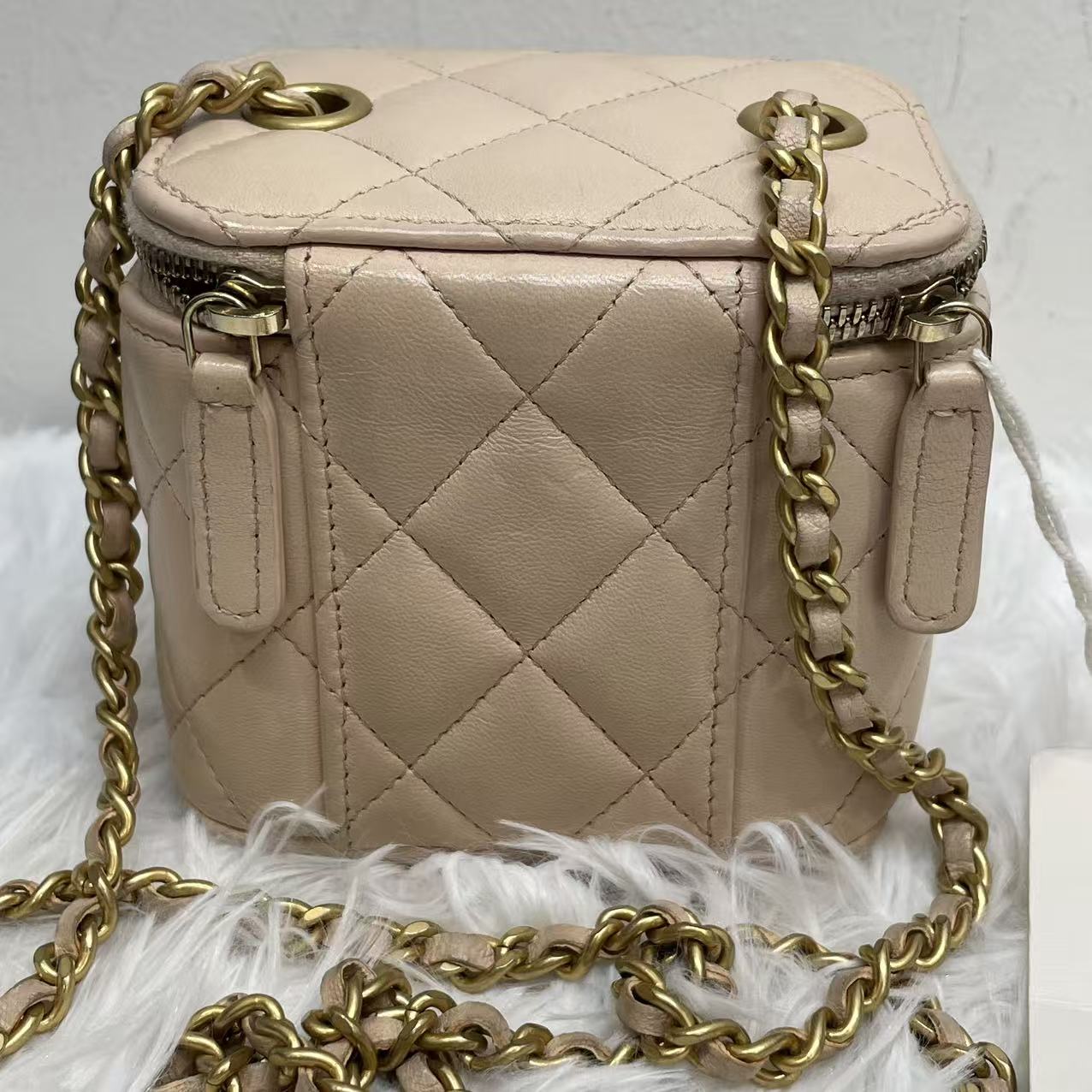(Preowned) CHANEL Golden Ball Small Box Sheepskin Chain Bag Single Shoulder Crossbody Bag