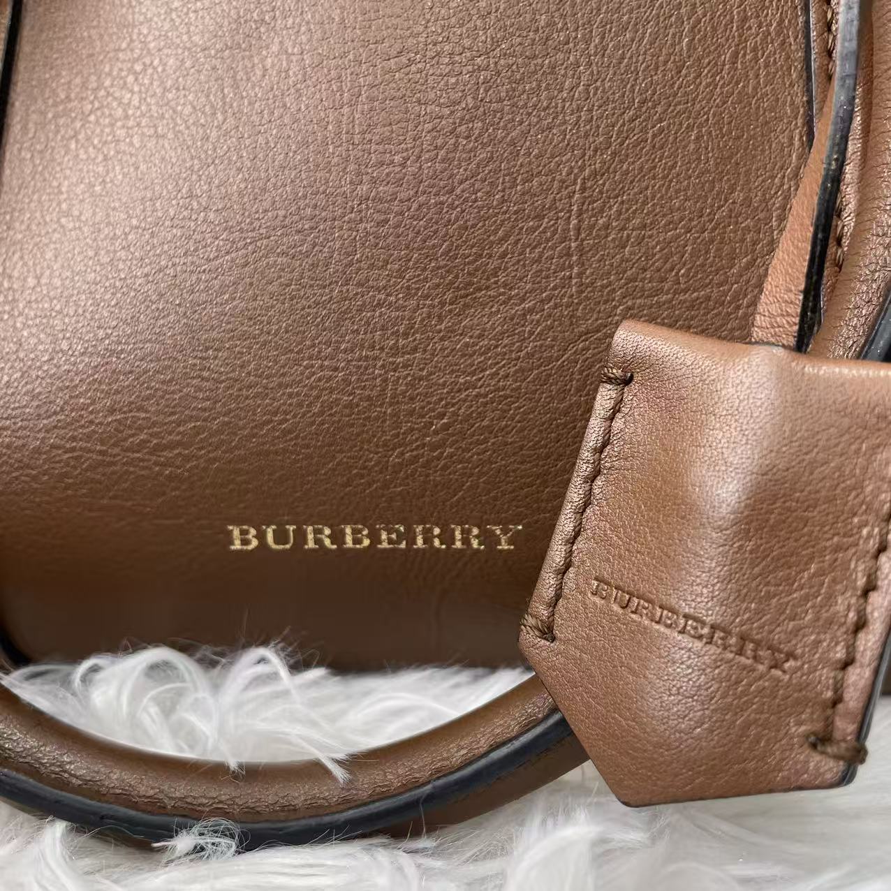 (Preowned) Burberry Brown Camel Boston Pillow Bag