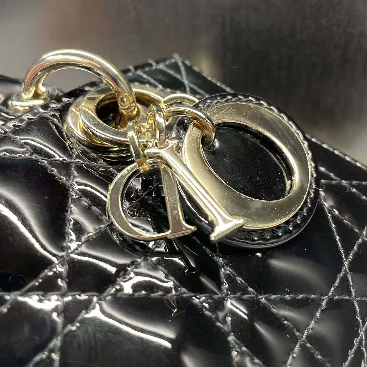 (Preowned) DIOR Lady D-JOY Supermini BLACK