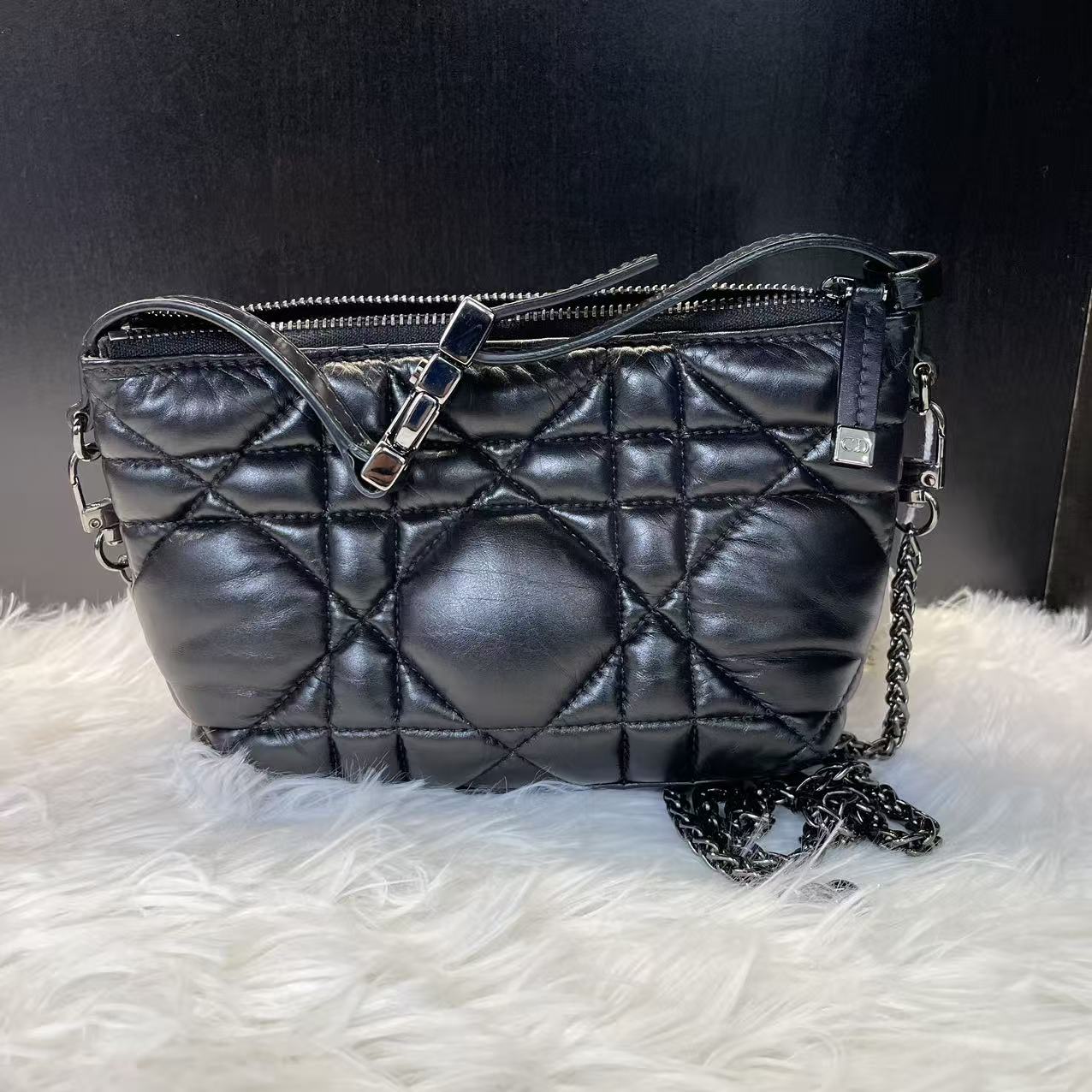 (Preowned) DIOR Travel Nomad PM Black silver