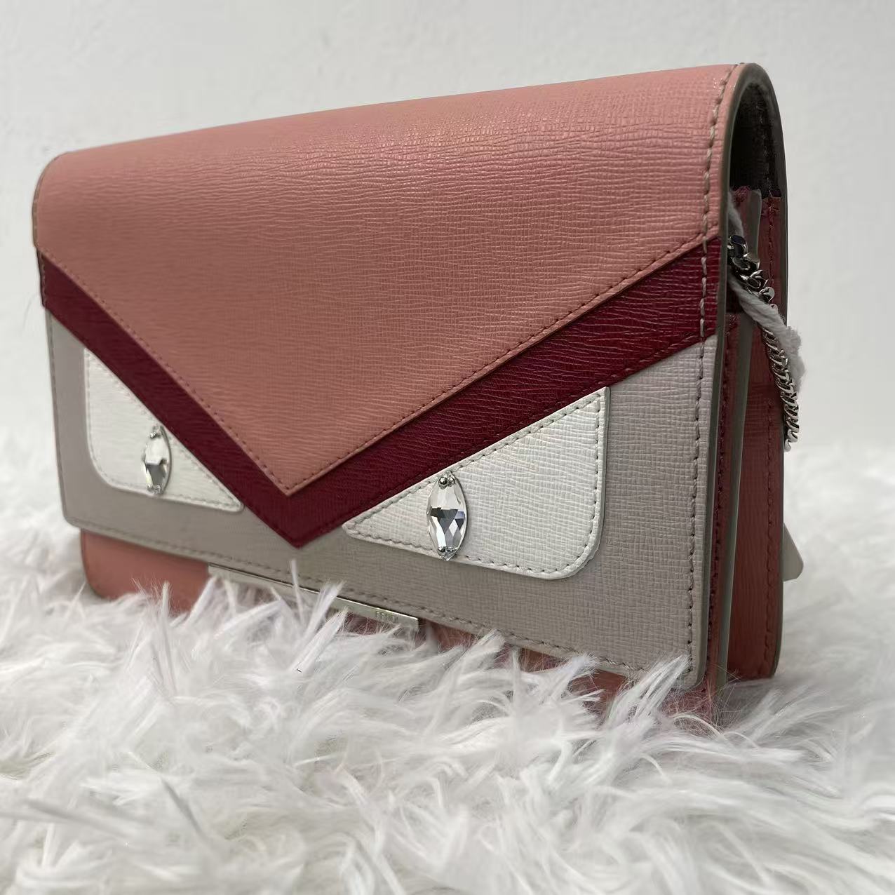 (Preowned) Fendi Little monster Pink Messenger bag PM