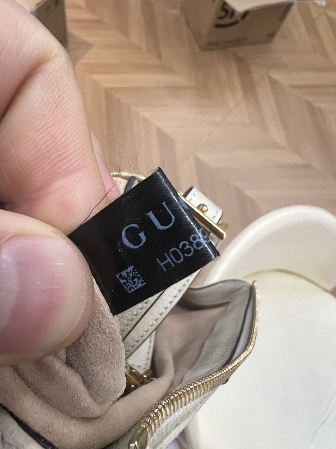 (Preowned) GUCCI Ophidia PM Ebony White