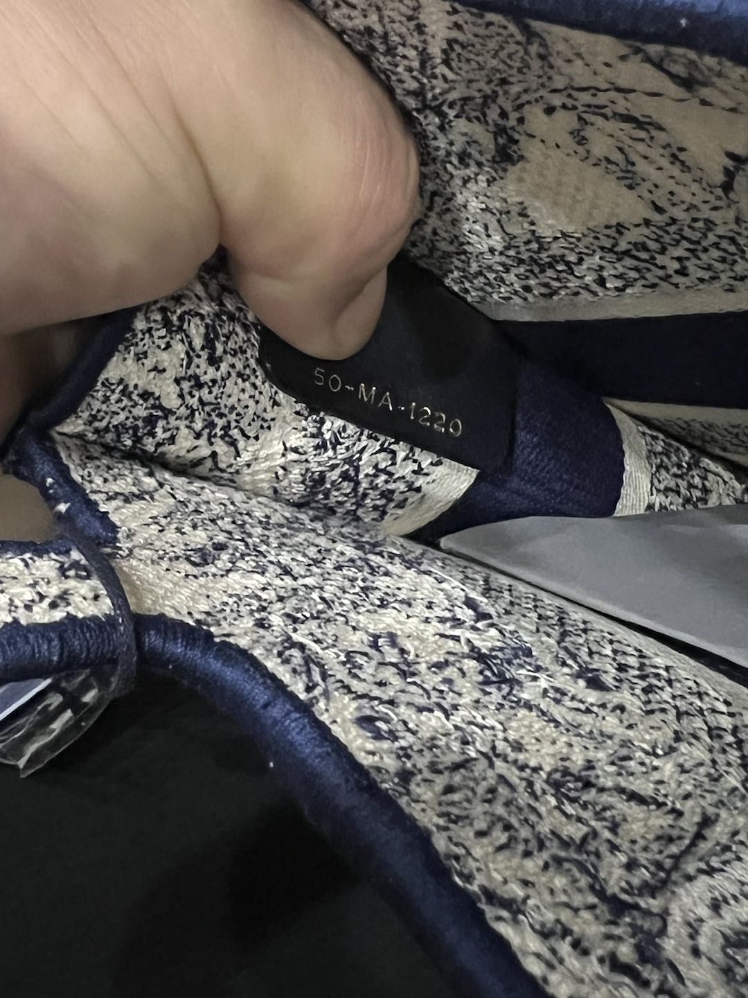 (Preowned) DIOR BookTote Zoo Series MINI Blue/Beige