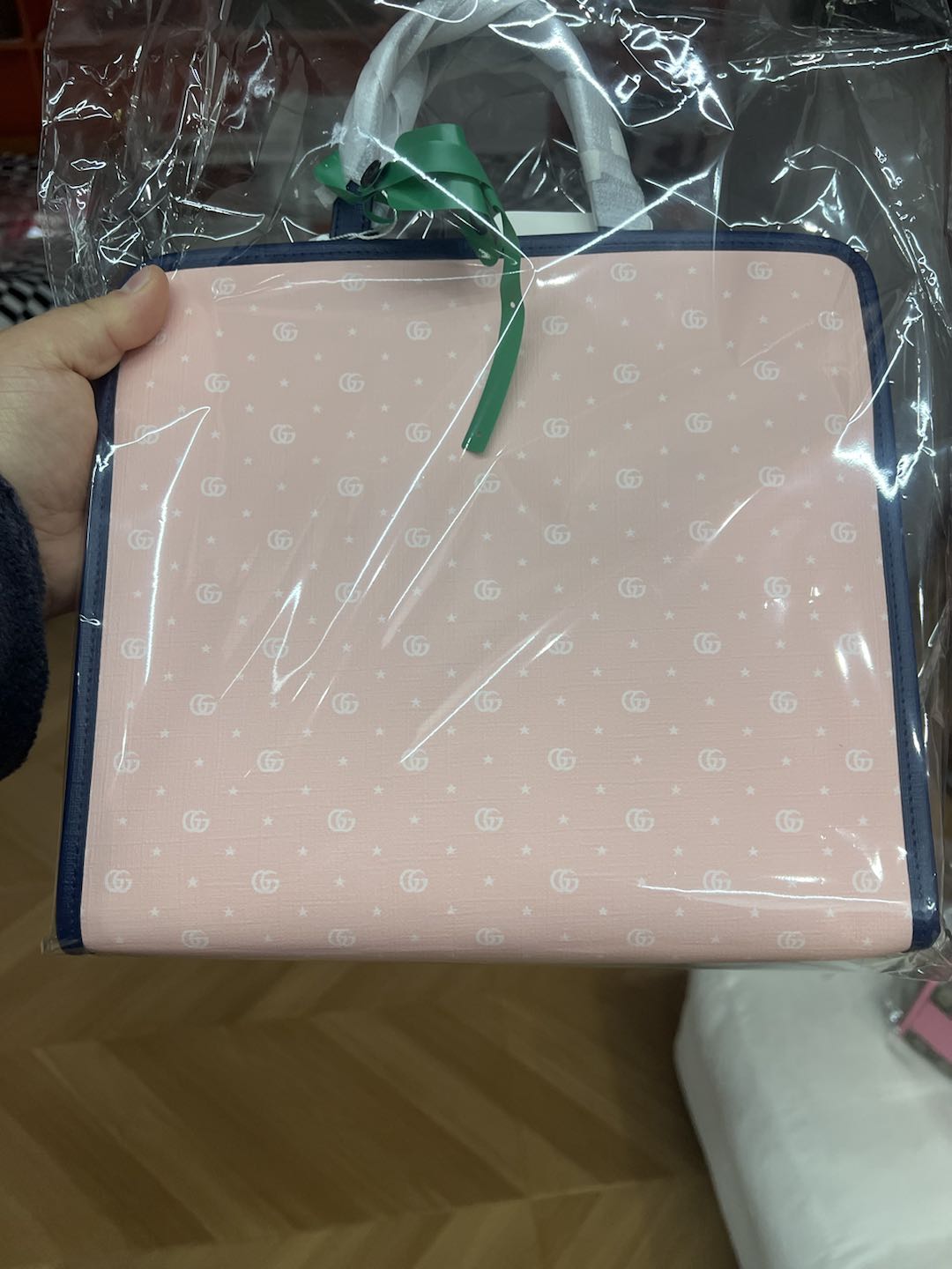 (Preowned) GUCCI Anime related characters and logo prints on Supreme canvas Tote shopping bag, handbag Regular Children's Pink