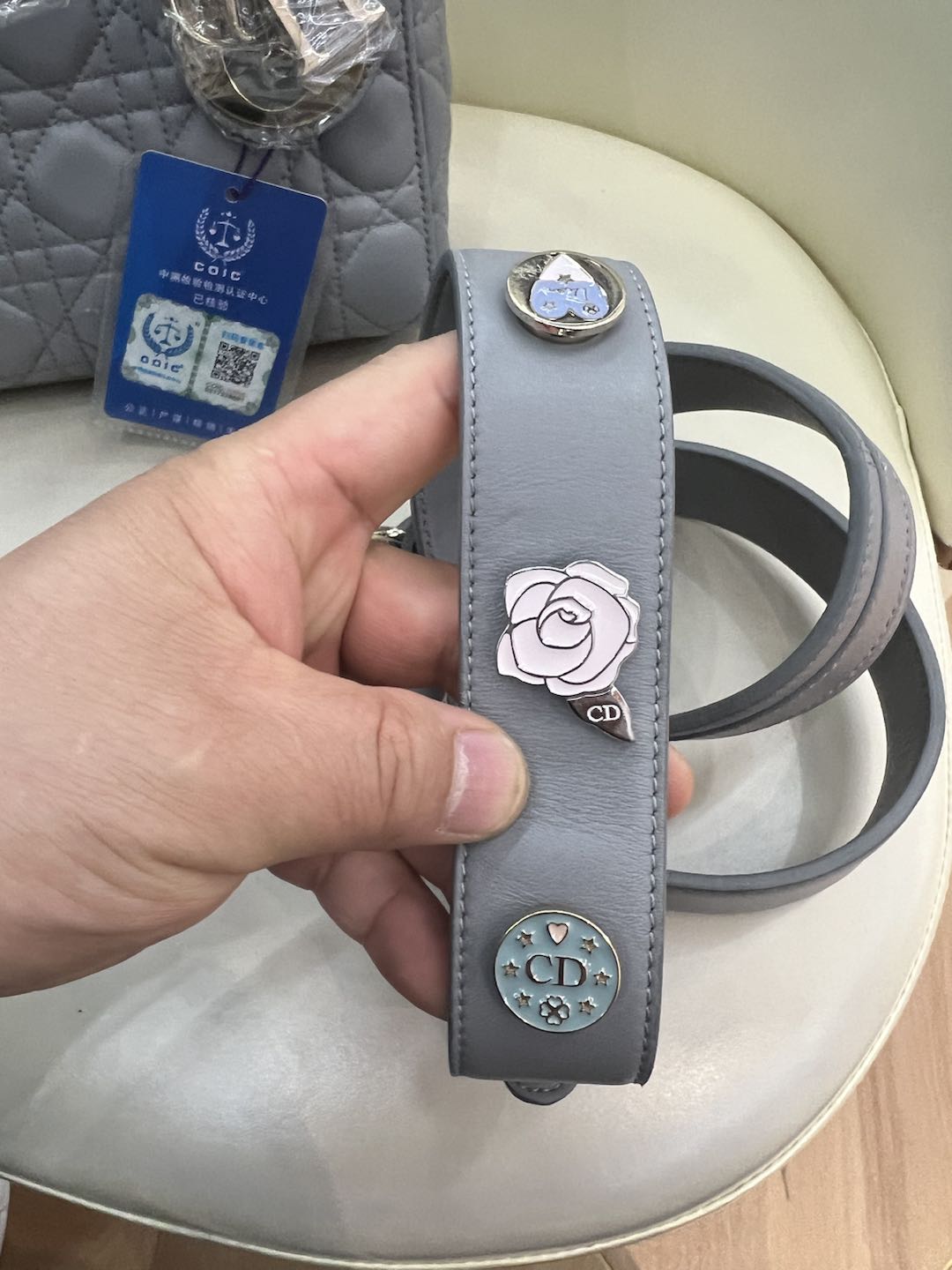 (Preowned) DIOR Lady DiorMy ABCDior PM Grey