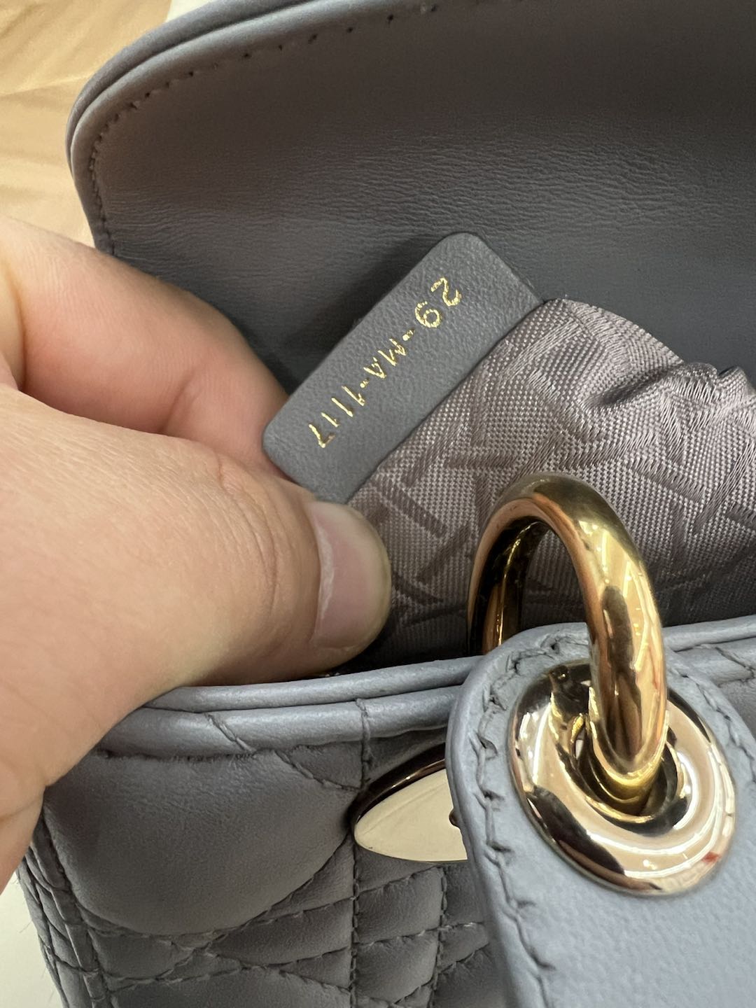 (Preowned) DIOR Lady DiorMy ABCDior PM Grey