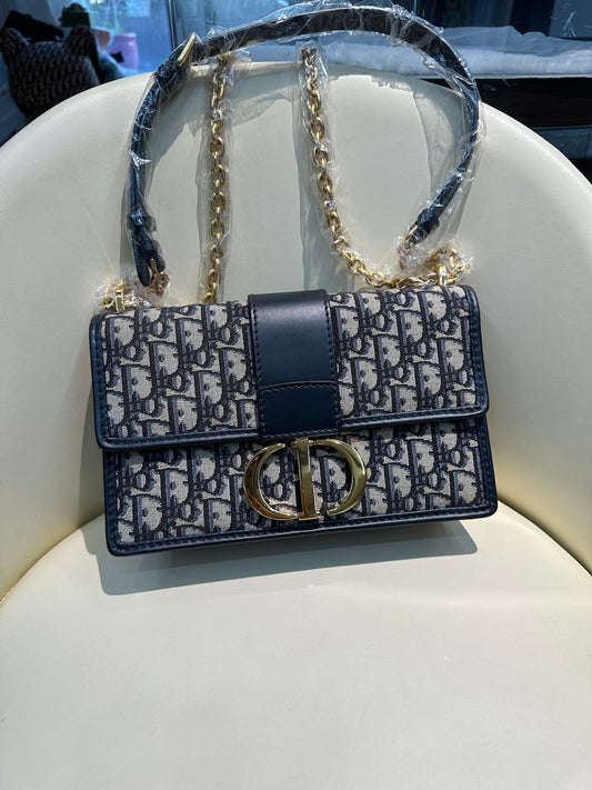 (Preowned) DIOR 30 Montaigne Medium Blue