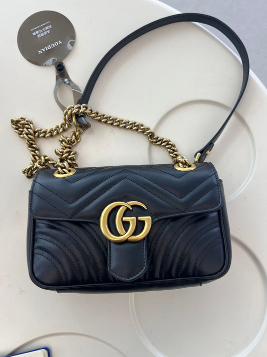 (Preowned) GUCCI GG Marmont Mini Black