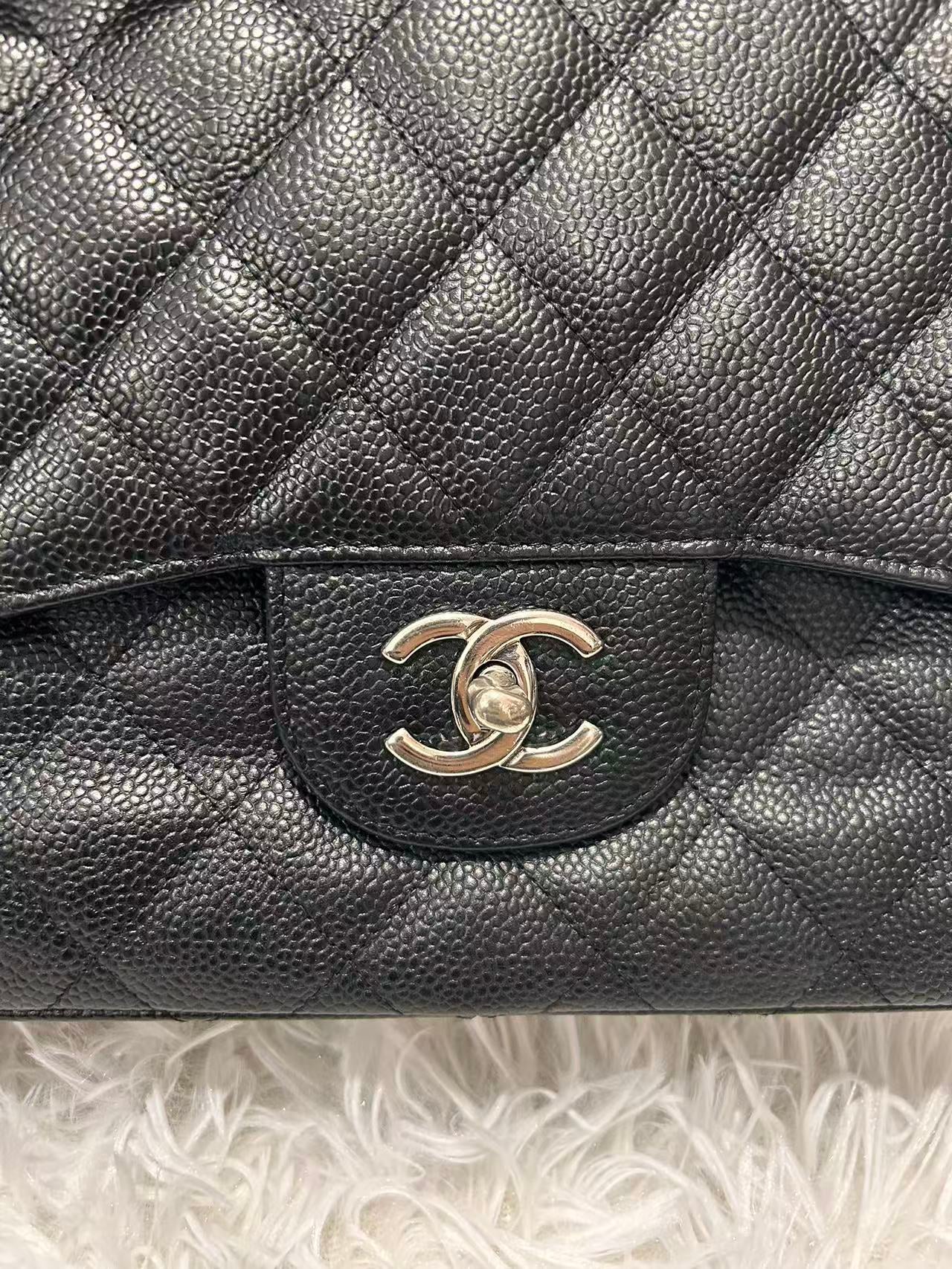 (Preowned) CHANEL Classic Flap CF Extra Large Women's Black