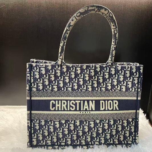 (Preowned) DIOR BookTote MM Denim blue