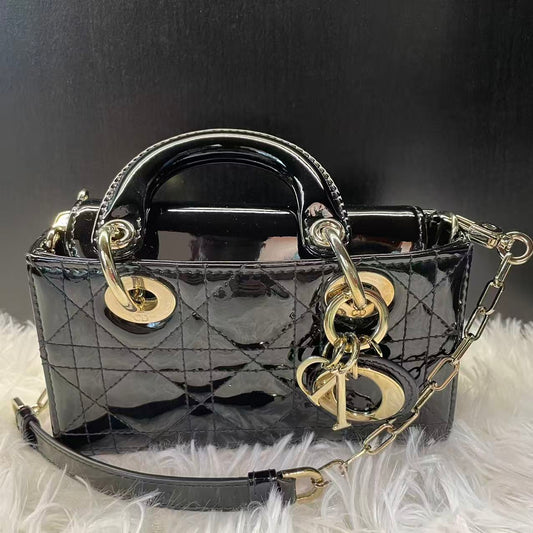(Preowned) DIOR Lady D-JOY Supermini BLACK