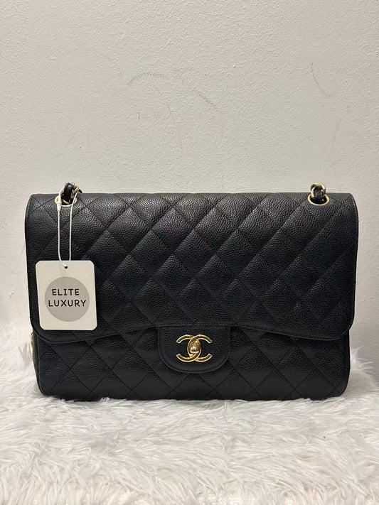 (Preowned) CHANEL Classic Flap CF Large Women's Black