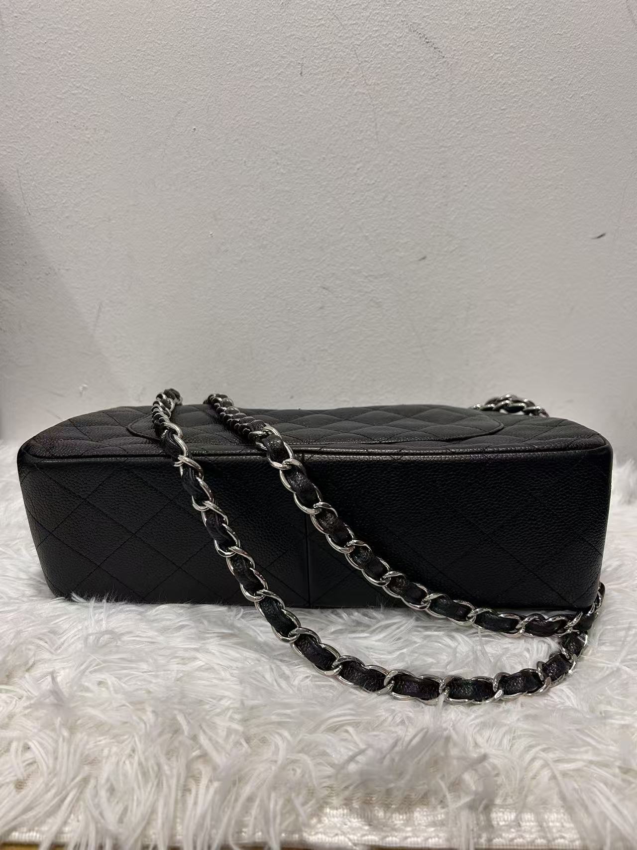 (Preowned) CHANEL Classic Flap CF Extra Large Women's Black