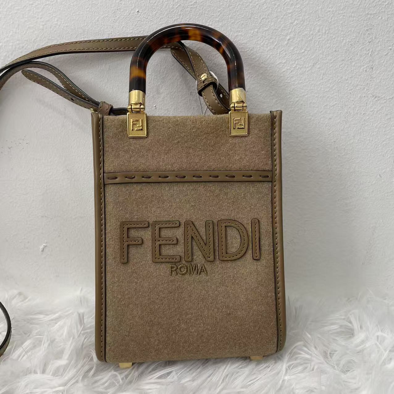 (Preowned) Fendi Sunshine Logo Tote MINI
