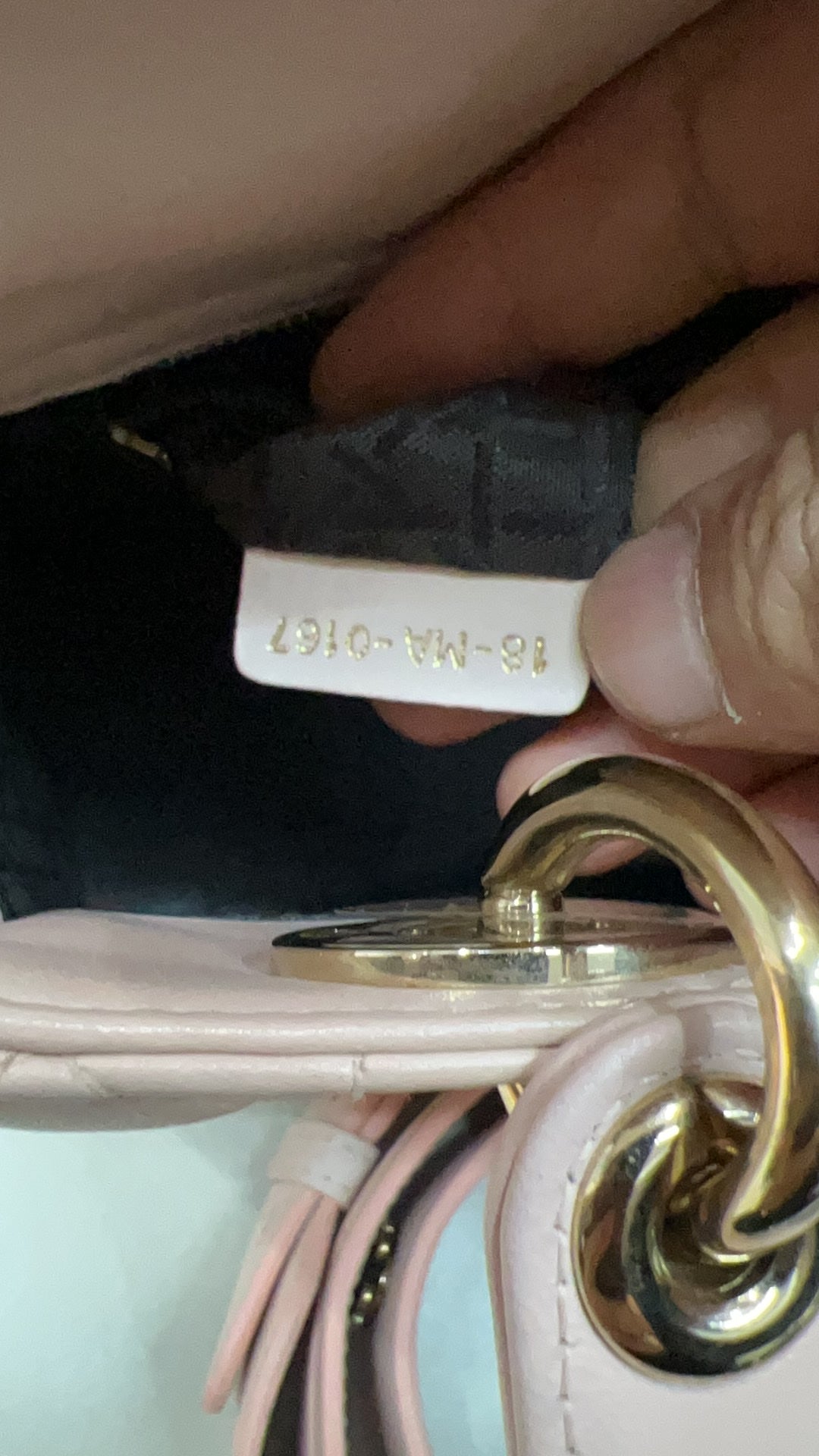 (Preowned) DIOR Lady Dior Daifei handbag, one shoulder crossbody handbag PM Rouge pink