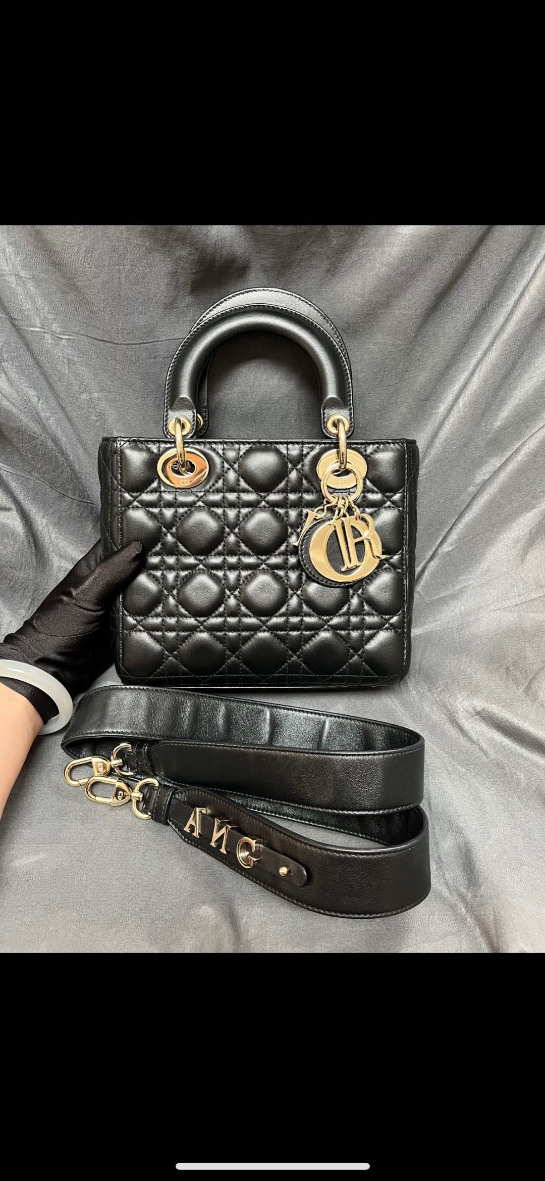 (Preowned) DIOR Lady DiorMy ABCDior Black PM