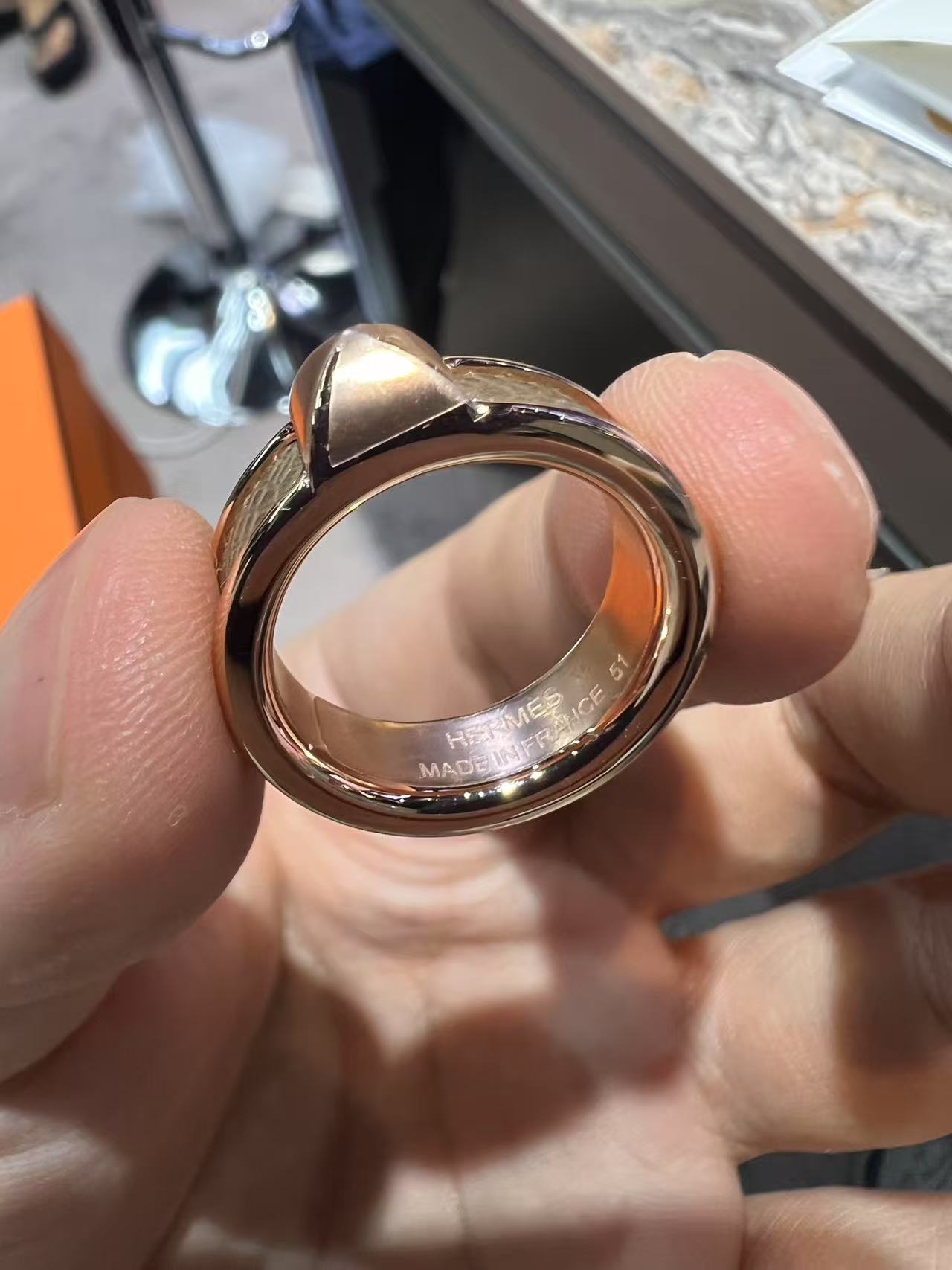 (Preowned) HERMES ring 51